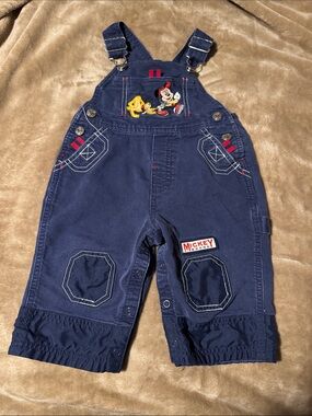 Mickey Mouse embroidered overalls size 12 month